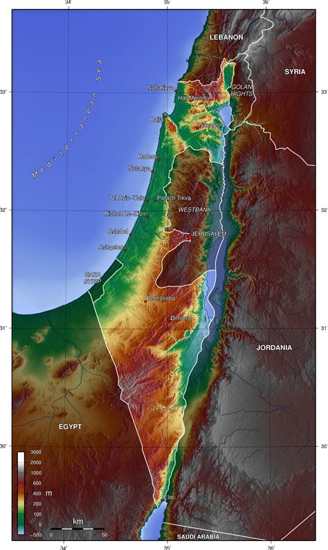 3d map of israel