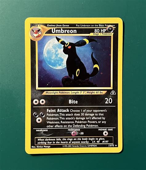 Pokemon Card Umbreon Neo Discovery Holo Rare Ebay