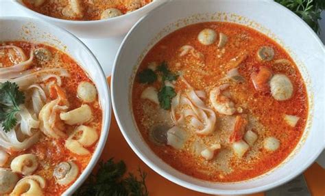 Суп том ям в домашних условиях с морепродуктами и грибами простой ...