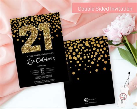 Free 21St Birthday Invitation Templates
