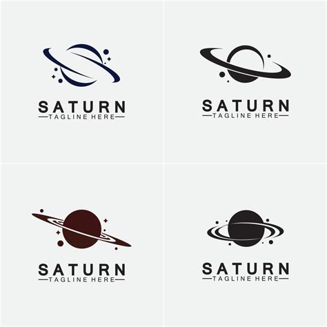 Planet Saturn Logo Vector Illustration Design Planet Logo Vector