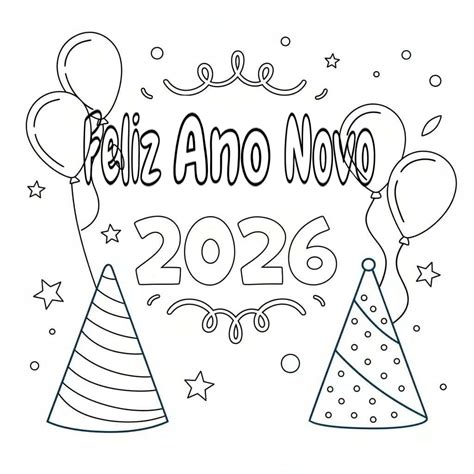 Feliz Ano Novo 2026 Para Imprimir