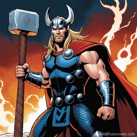 Thors Mighty Hammer Mjölnir A Symbol Of Power Stable Diffusion Online