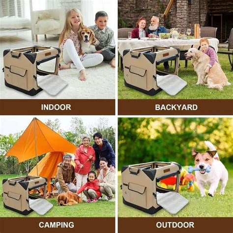 xl dog crate  door foldable soft kennel  large dogs indoor