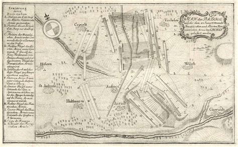 Plan der Bataille welche den 23 Juny 1758 von der Französischen und