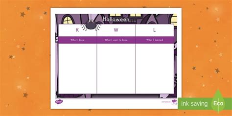 Halloween Chart Hecho Por Educadores Twinkl