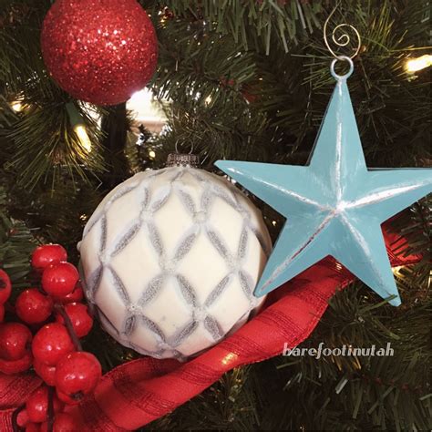 Barefoot In Utah Easy Chalk Painted Christmas Ornaments