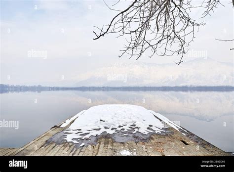 The Beautiful Landscape Of Dal Lake As Seen From Char Chinar Dal Lake