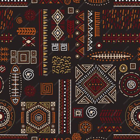 Premium Vector Colorful African Art Decoration Tribal Geometric