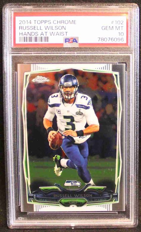 Sportlots Auctions 2014 TOPPS CHROME RUSSELL WILSON PSA 10