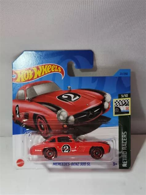 HOT WHEELS Retro Racers Mercedes Benz SL Red Short Card New Sealed PicClick UK