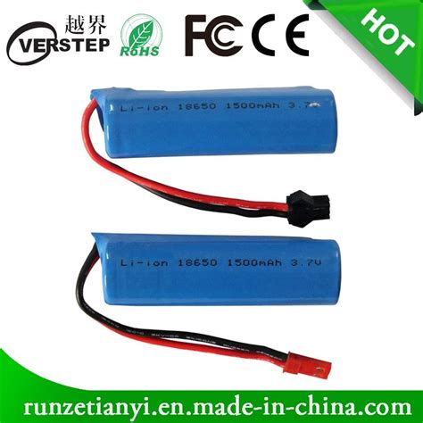 1500mAh 3 7V Li Ion Icr 18650 Rechargeable Lithium Ion 18650 Battery