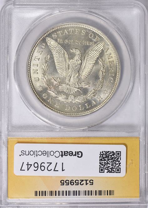 1921 Morgan Silver Dollar VAM 3F2 Hot 50 ANACS MS 62 ANACS Cert