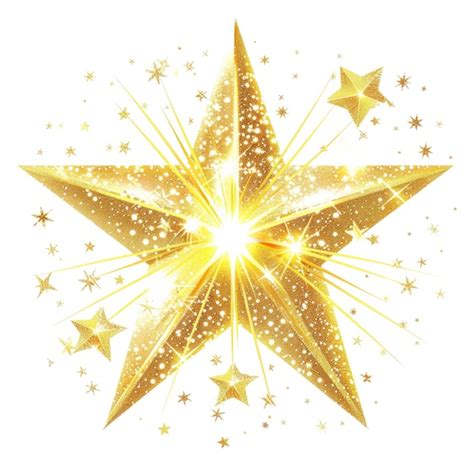Premium Photo | Sparkle Clipart Shiny Gold Star Decoration with