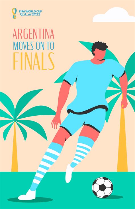 Fifa World Cup 2022 Argentina Finals Poster Illustrator  Word