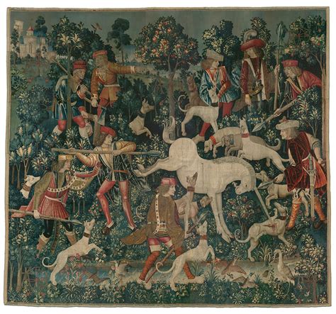 The Hunt Of The Unicorn Tapestries Depict A Virgin Capture Legend