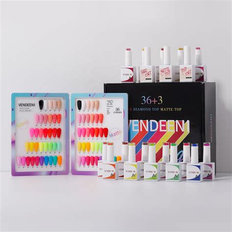 36 Hot Colors Gel Polish Kit Neon Gel Nail Polish Set VENDEENI