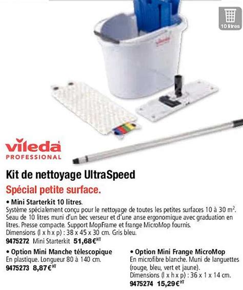 Promo Kit De Nettoyage Ultra Speed Vileda Professional chez Plein ciel ...