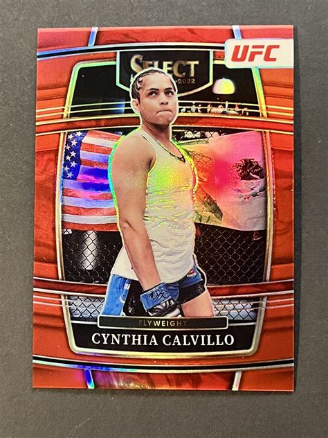 2022 Panini Select UFC Cynthia Calvillo 70 SP Red Prizm Concourse D