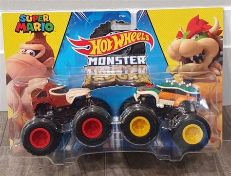 HOT WHEELS MONSTER Trucks Donkey Kong Vs Bowser Super Mario Demolition Doubles 36 00 PicClick CA