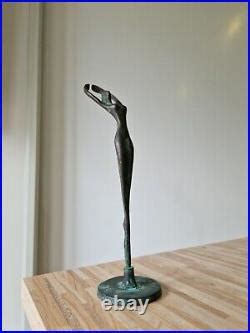 Ntique Bronze Statuette Art Abstract Nude Woman Figure Sculpture Hand