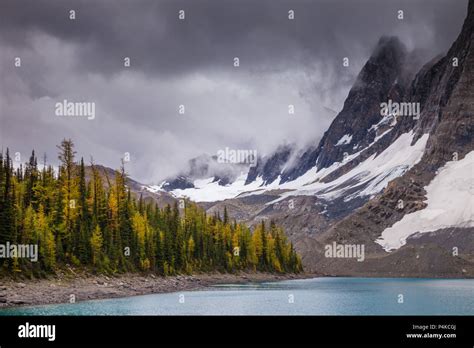 Floe Lake In Kootenay National Park British Columbia Canada Stock