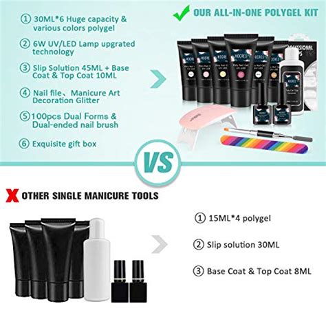 Poly Extension Gel Nägel Set Nude Serie Nagelverlängerung Builder Gelpoliermittel für Anfänger
