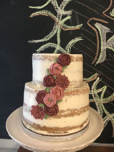 Naked Cake With Buttercream Flowers