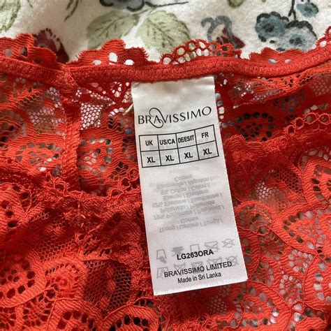 Gorgeous Red Orange Bravissimo Lingerie Set Thong Depop