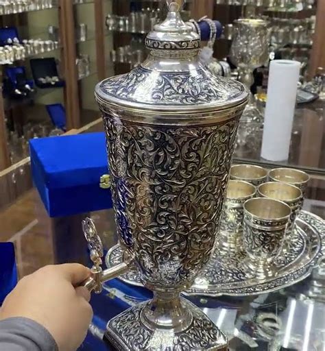 Серебряный графин для воды, сока или вина "Краса", кв182 - YouTube