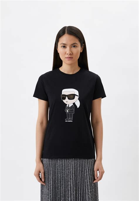 Футболка Karl Lagerfeld, цвет: черный, MP002XW0PV7A — купить в интернет ...