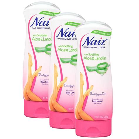 Nair Hair Remover Lotion Aloe And Lanolin 9 Oz 3 Pk