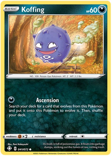 Koffing Shining Fates 41 Pokemon Card