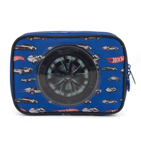 Estojo Box Escolar Hot Wheels Pneu Azul Infantil Escolar Luxcel Estojo Escolar Magazine Luiza