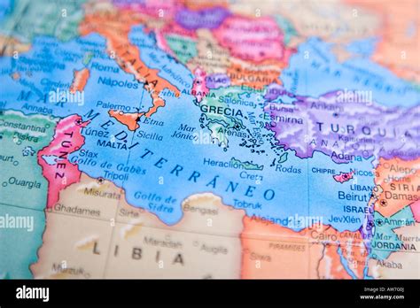 Mappa Del Mediterraneo Immagini E Fotografie Stock Ad Alta Risoluzione