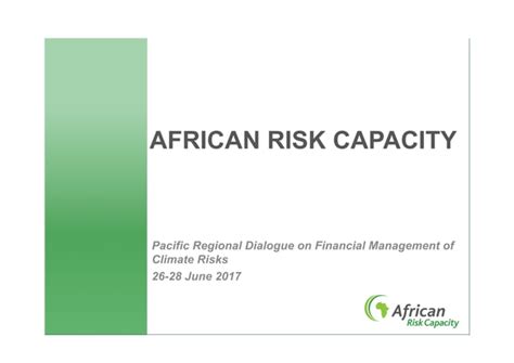 African Risk Capacity Structure Operations Success Stories And