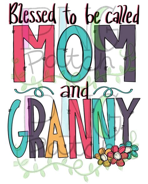 Blessed To Be Called Mom And Granny PNG Digital Design Etsy