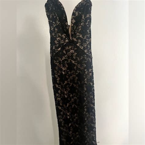 Dresses Black Lacey Dress With Nude Undergarment Poshmark