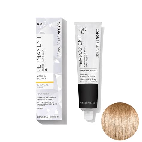 ION 7N Medium Blonde Permanent Hair Color Low Ammonia Enriched With Hyaluronic Acid And Argan