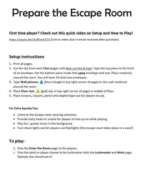 Monster Escape Room Game | Printable Logic Puzzles Game for Ages 5-9