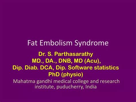 Ppt Fat Embolism Syndrome Powerpoint Presentation Free Download Id