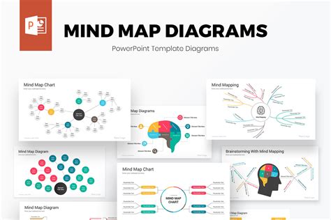 Modèle de diagrammes PowerPoint de carte mentale