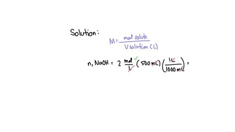 Solved How Many Grams Of Naoh Are Needed To Make Ml Of M