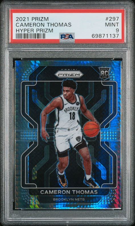 2021 22 Panini Prizm Hyper Prizm 297 Cameron Thomas RC For Sale