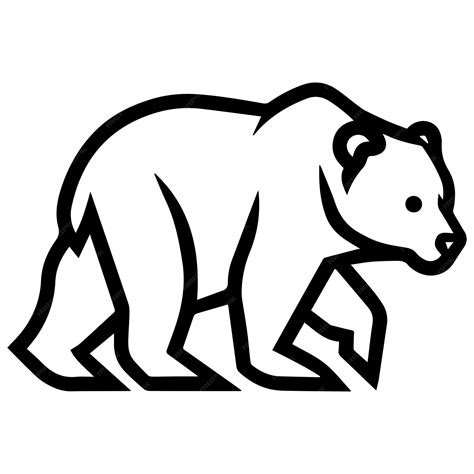 premium vector  bear outline design vector illustration