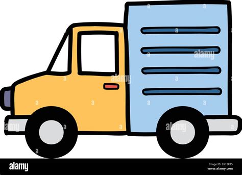 Hand Drawn Truck Illustration Isolated On Background Stock Vector Image