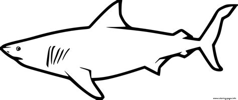 Easy Bull Shark Coloring page Printable