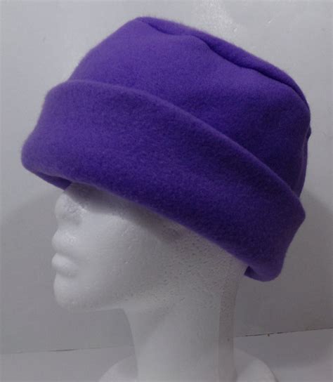 Thermal Polar Fleece Roll Brim Winter Hat Pillbox Etsy