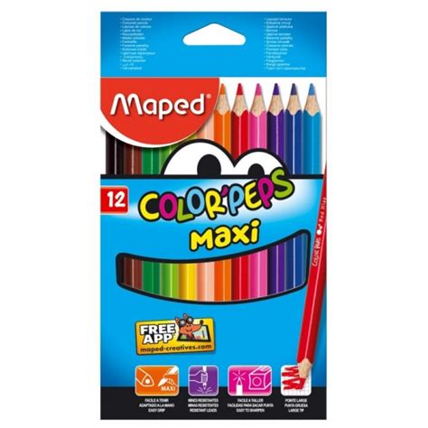 Цветные карандаши Maped Color'Peps Maxi 12 цветов - «удобные большие ...