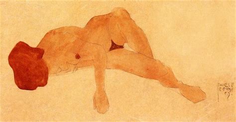 Reclining Female Nude Egon Schiele Wikiart Org